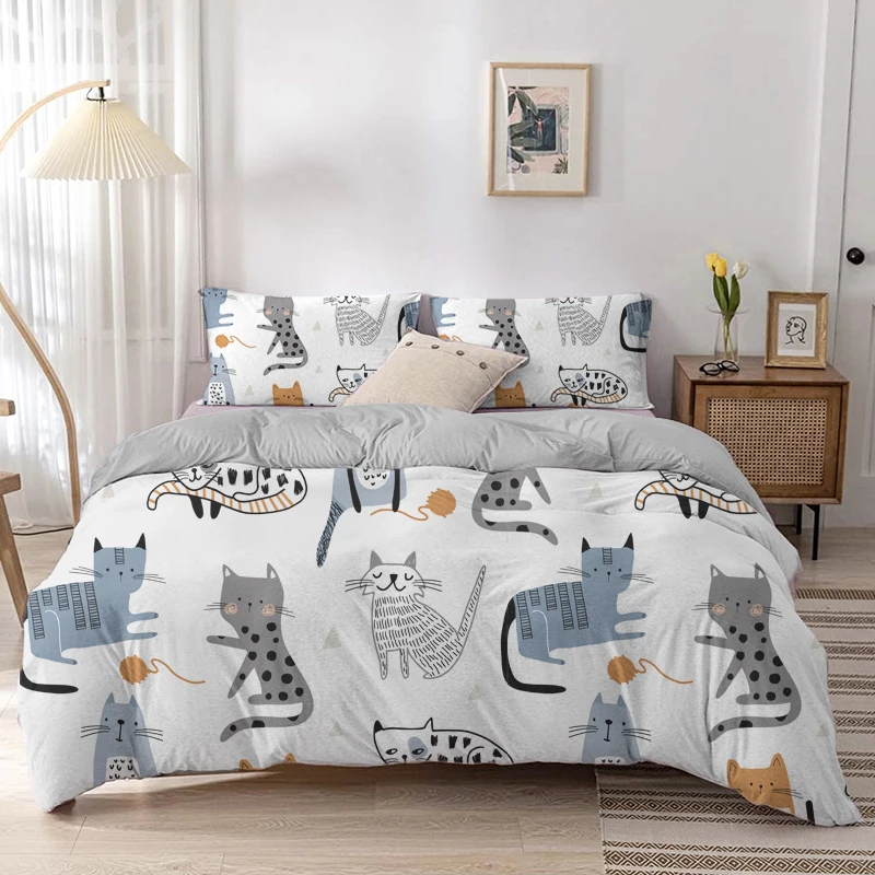Linen Duvet Cover - Juego de funda de edredón con