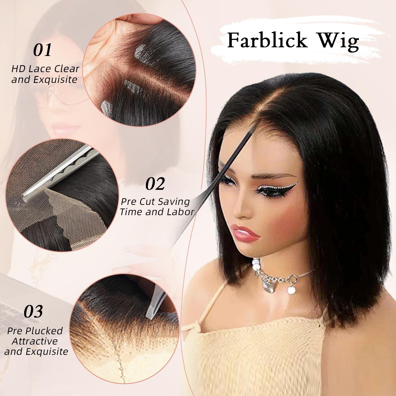 Peluca corta estilo bob con en - Luxury Lifestyle Travel reseña y precio